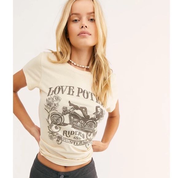 Haute Ellie Tops - Love Potion Rider Chic Graphic Tee